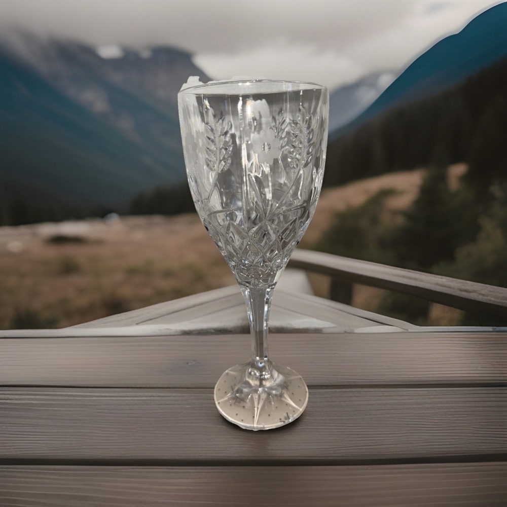 GODINGER STEPHANIE‎ 8" WATER GOBLET Lead Cut Crystal